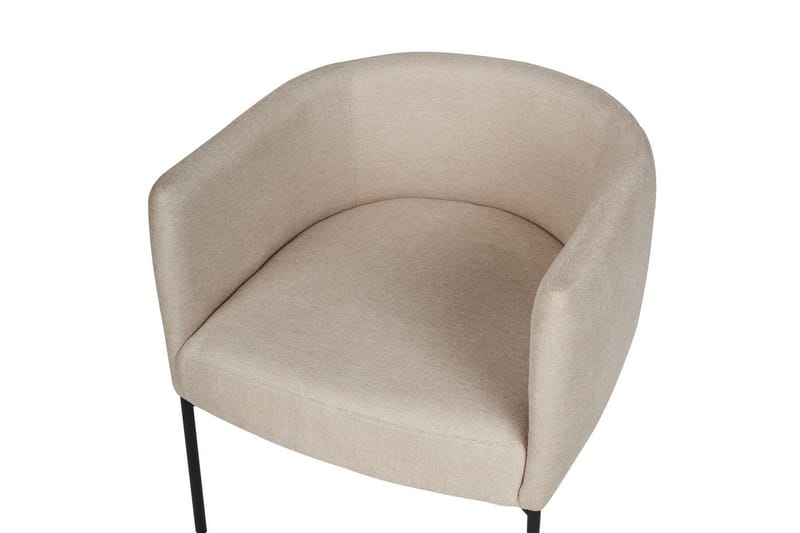 Lænestol Malmos - Lys beige, sort - Møbler - Stole & lænestole - Lænestole