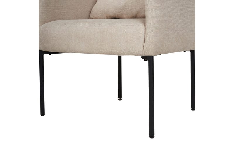 Lænestol Malmos - Lys beige, sort - Møbler - Stole & lænestole - Lænestole