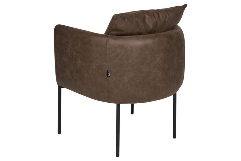 Lænestol Malmos - Mørkebrun, Sort - Møbler - Stole & lænestole - Lænestole