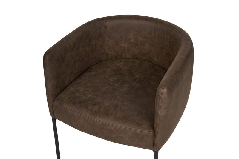 Lænestol Malmos - Mørkebrun, Sort - Møbler - Stole & lænestole - Lænestole