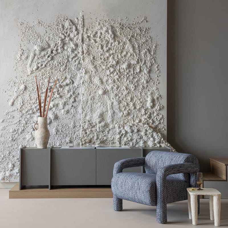 Lænestol med mønster Lenny - Grå/Blå - Møbler - Stole & lænestole - Lænestole