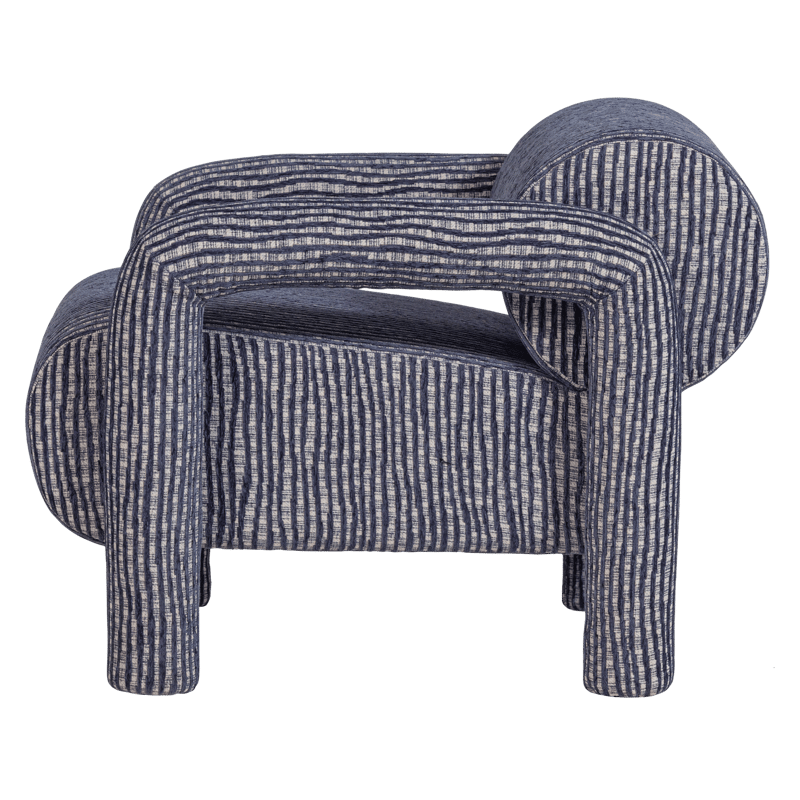 Lænestol med mønster Lenny - Grå/Blå - Møbler - Stole & lænestole - Lænestole