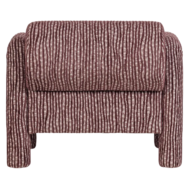 Lænestol med mønster Lenny - Vinrød - Møbler - Stole & lænestole - Lænestole