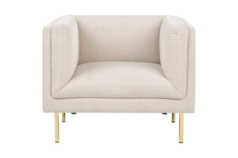 Lænestol Moen - Beige, guld - Møbler - Stole & lænestole - Lænestole