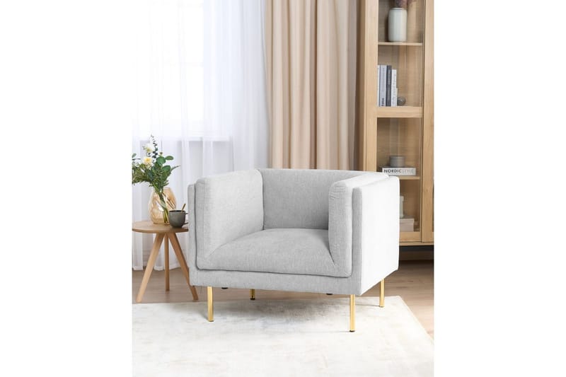 Lænestol Moen - Grå, guld - Møbler - Stole & lænestole - Lænestole