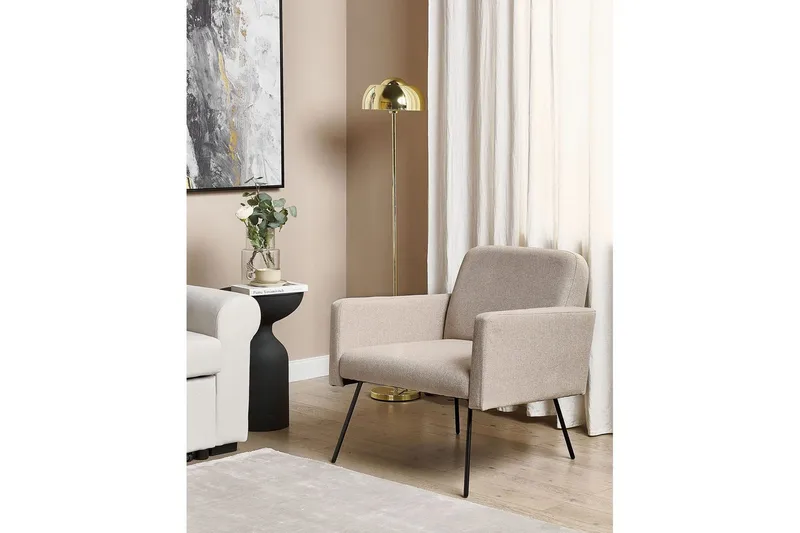 Lænestol Narken - Beige, sort - Møbler - Stole & lænestole - Lænestole