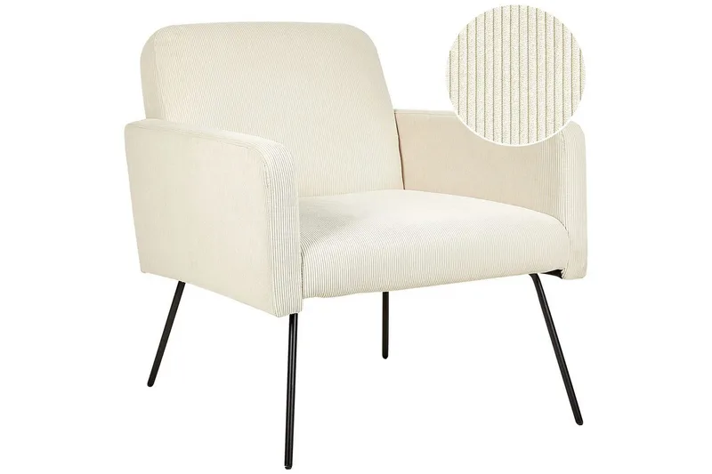 Lænestol Narken, Cremehvid, sort