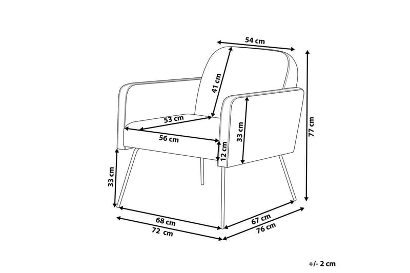 Lænestol Narken - Cremehvid, sort - Møbler - Stole & lænestole - Lænestole