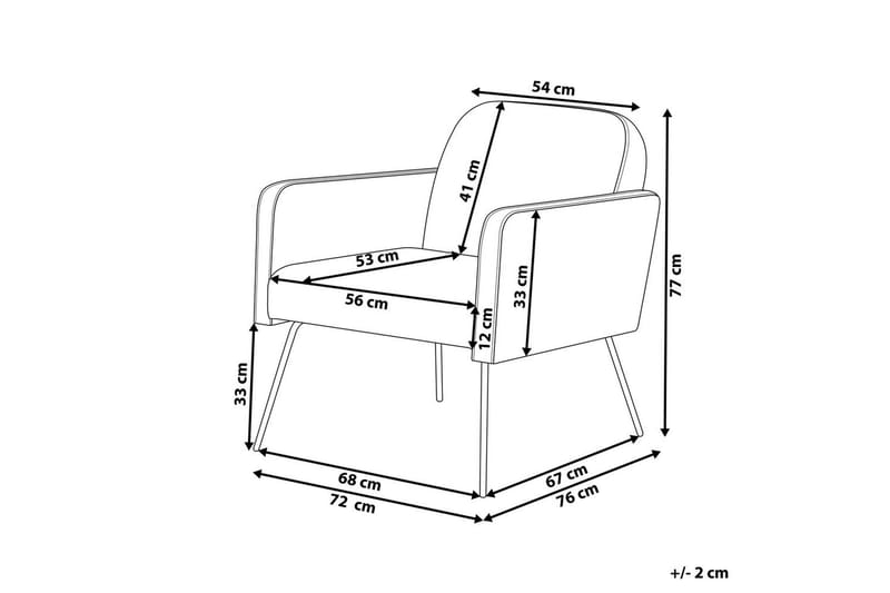 Lænestol Narken - Cremehvid, sort - Møbler - Stole & lænestole - Lænestole