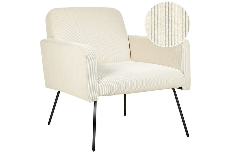 Lænestol Narken, Cremehvid, sort
