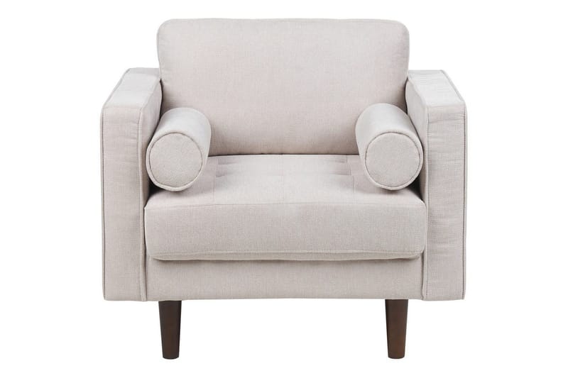 Lænestol Nurmo - Beige, mørkt træ - Møbler - Stole & lænestole - Lænestole