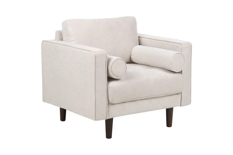 Lænestol Nurmo, Beige, mørkt træ