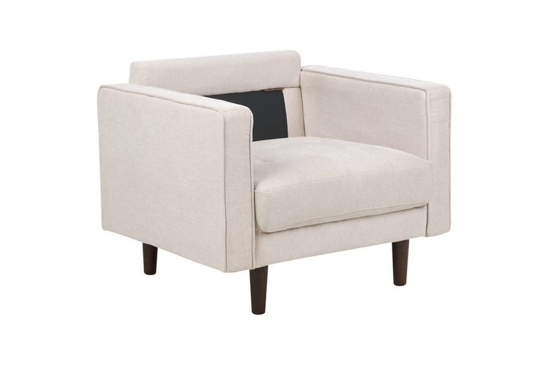 Lænestol Nurmo - Beige, mørkt træ - Møbler - Stole & lænestole - Lænestole