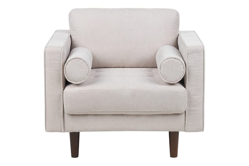 Lænestol Nurmo - Beige, mørkt træ - Møbler - Stole & lænestole - Lænestole