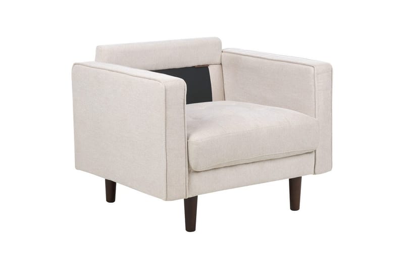 Lænestol Nurmo - Beige, mørkt træ - Møbler - Stole & lænestole - Lænestole