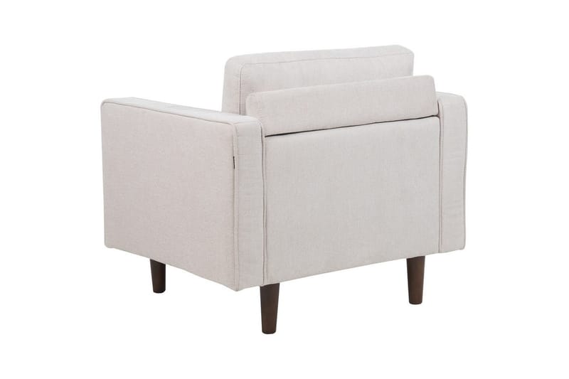 Lænestol Nurmo - Beige, mørkt træ - Møbler - Stole & lænestole - Lænestole