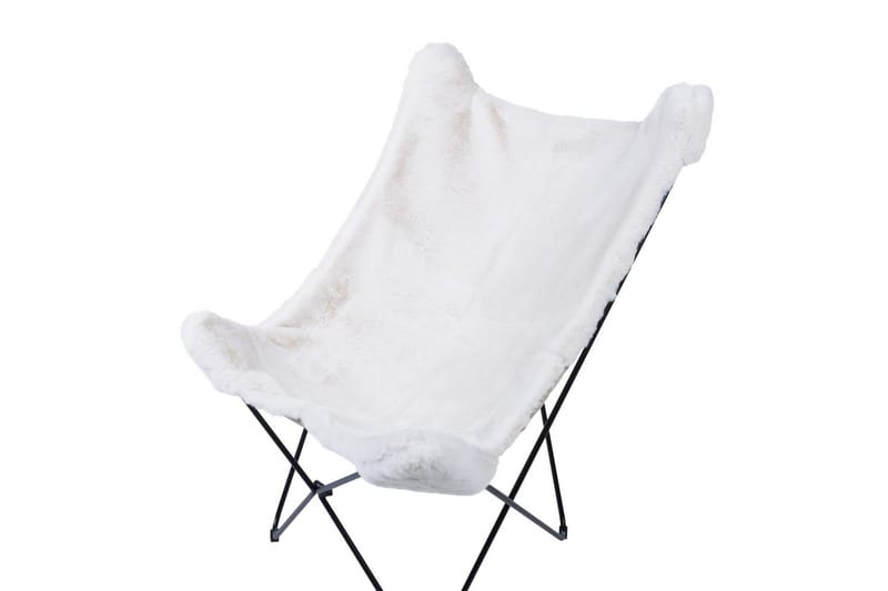 Lænestol Nybro - Hvid, Sort/fake fur - Møbler - Stole & lænestole - Lænestole