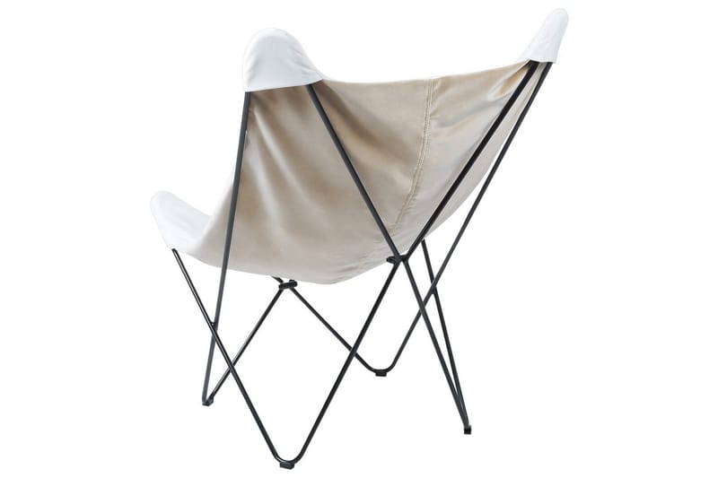 Lænestol Nybro - Hvid, Sort/velour - Møbler - Stole & lænestole - Lænestole