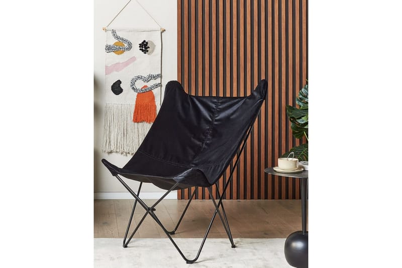 Lænestol Nybro - Sort/Fløjl - Møbler - Stole & lænestole - Lænestole