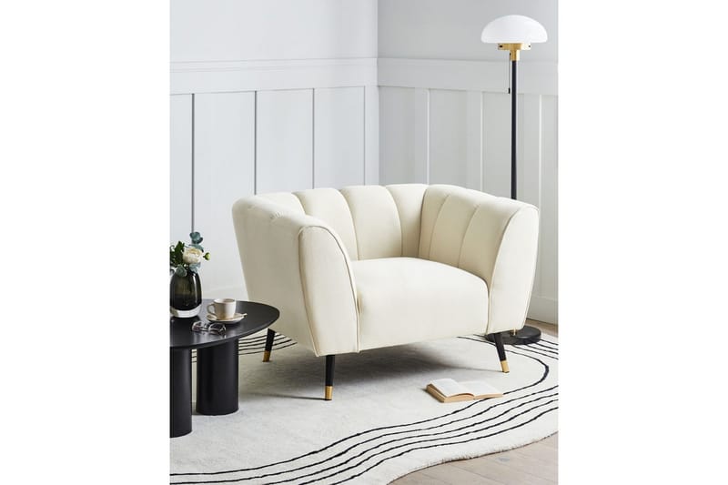 Lænestol Orsta - Beige, sort, guld - Møbler - Stole & lænestole - Lænestole