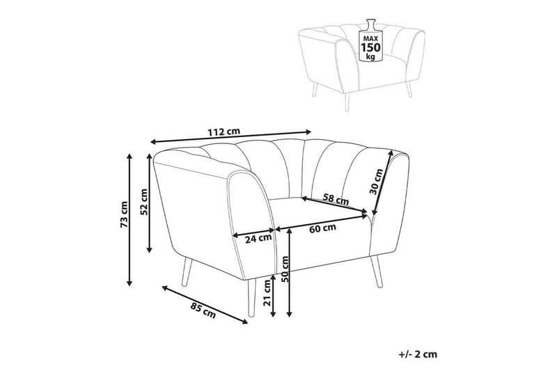 Lænestol Orsta - Blå, sort, guld - Møbler - Stole & lænestole - Lænestole