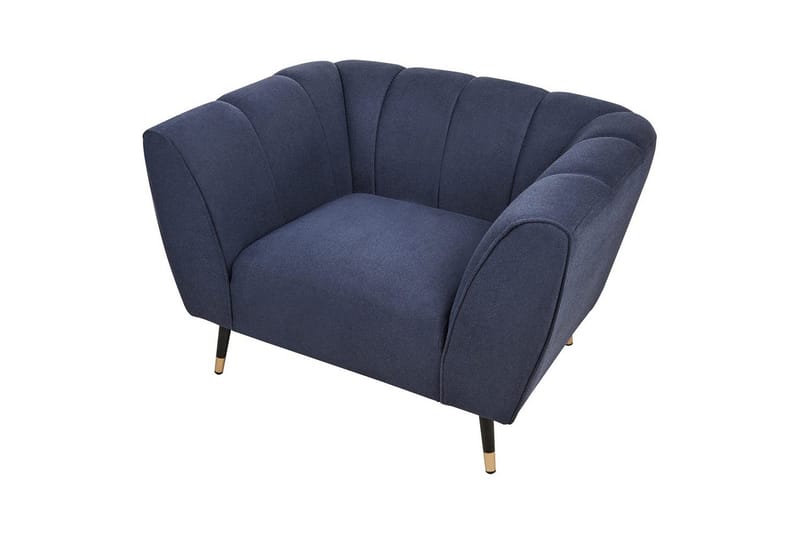 Lænestol Orsta - Blå, sort, guld - Møbler - Stole & lænestole - Lænestole