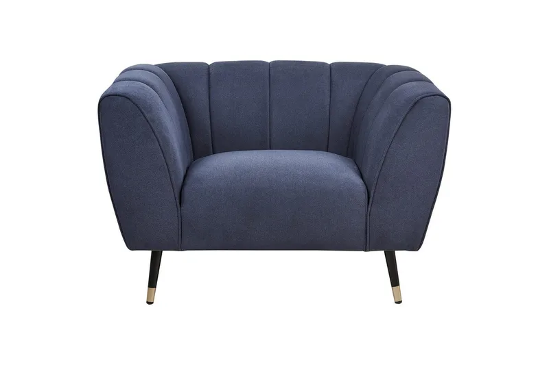 Lænestol Orsta - Blå, sort, guld - Møbler - Stole & lænestole - Lænestole