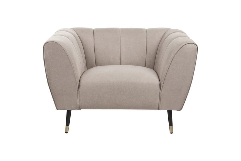 Lænestol Orsta - Taupe, sort, guld - Møbler - Stole & lænestole - Lænestole