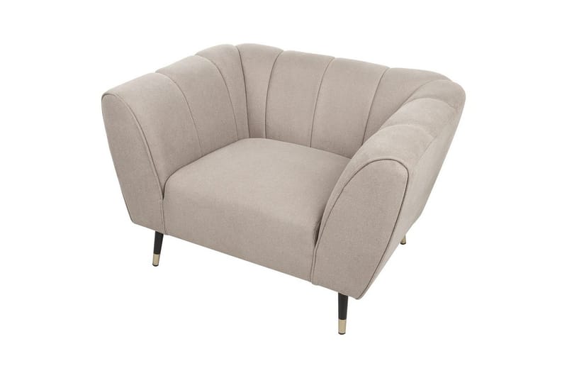Lænestol Orsta - Taupe, sort, guld - Møbler - Stole & lænestole - Lænestole