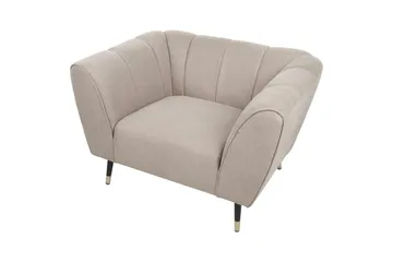 Lænestol Orsta - Taupe, sort, guld - Møbler - Stole & lænestole - Lænestole