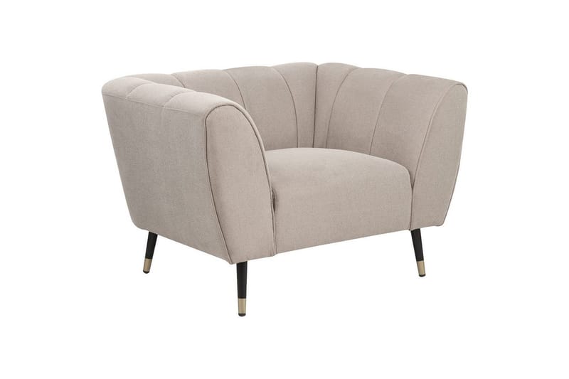 Lænestol Orsta - Taupe, sort, guld - Møbler - Stole & lænestole - Lænestole