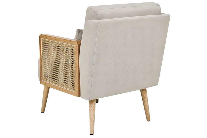 Lænestol Orum - Beige, lyst træ - Møbler - Stole & lænestole - Lænestole