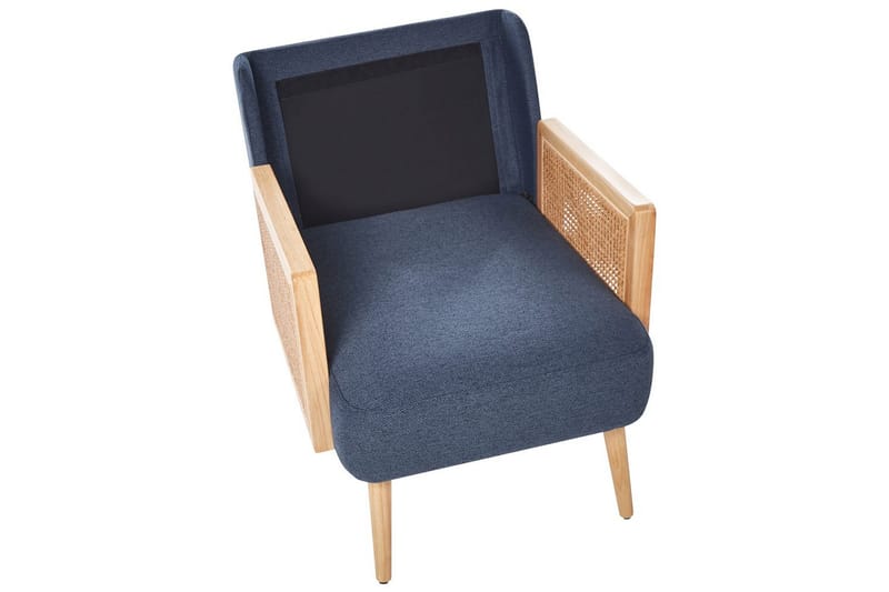 Lænestol Orum - Blåt, lyst træ, Blå, lyst træ - Møbler - Stole & lænestole - Lænestole