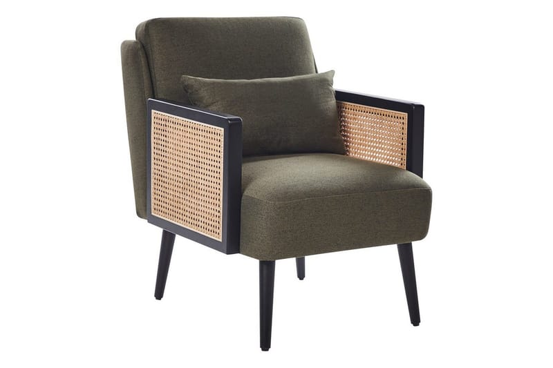 Lænestol Orum, Grønt, lyst træ, sort