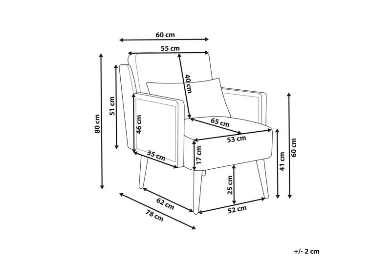 Lænestol Orum - Grønt, lyst træ, sort - Møbler - Stole & lænestole - Lænestole