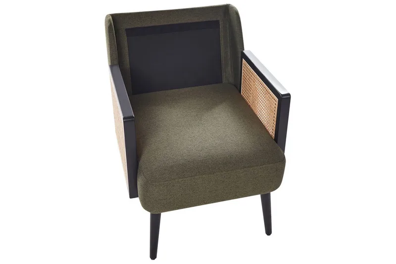 Lænestol Orum - Grønt, lyst træ, sort - Møbler - Stole & lænestole - Lænestole