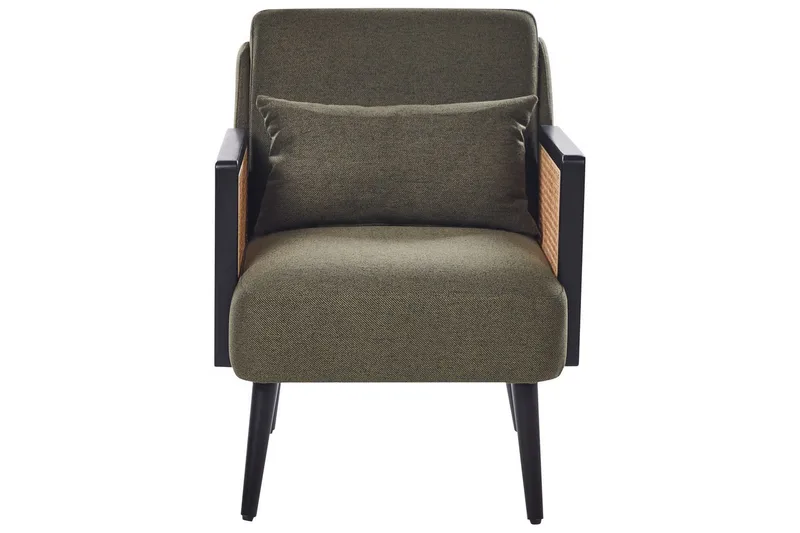 Lænestol Orum - Grønt, lyst træ, sort - Møbler - Stole & lænestole - Lænestole