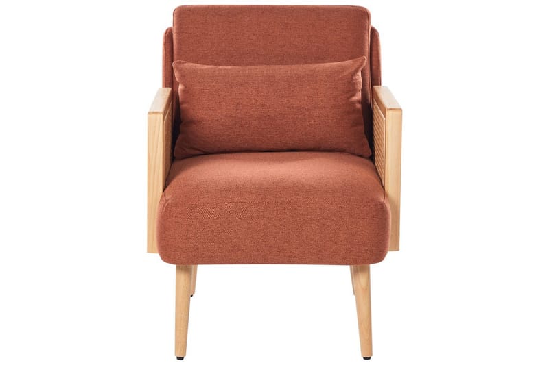 Lænestol Orum - Orange, lyst træ - Møbler - Stole & lænestole - Lænestole