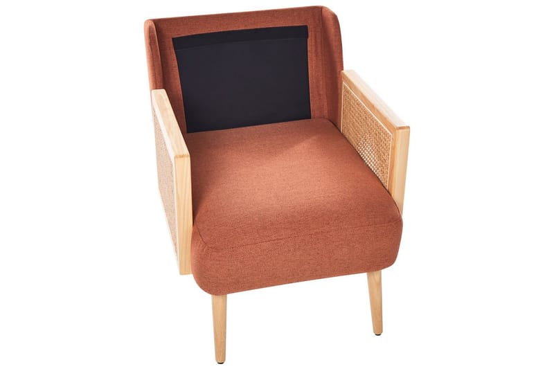 Lænestol Orum - Orange, lyst træ - Møbler - Stole & lænestole - Lænestole