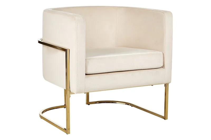 Lænestol Sirkka, Beige, guld