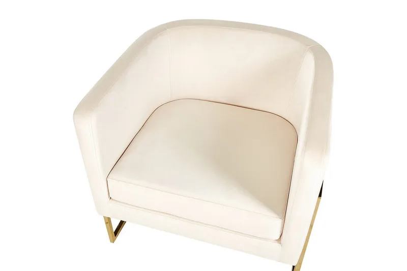 Lænestol Sirkka - Beige, guld - Møbler - Stole & lænestole - Lænestole