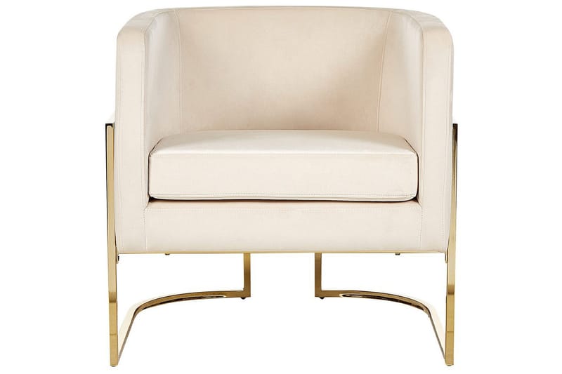 Lænestol Sirkka - Beige, guld - Møbler - Stole & lænestole - Lænestole