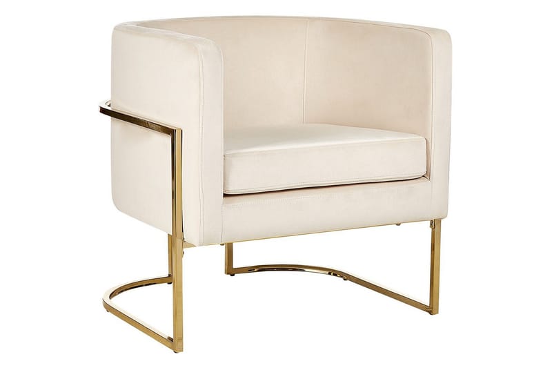 Lænestol Sirkka - Beige, guld - Møbler - Stole & lænestole - Lænestole