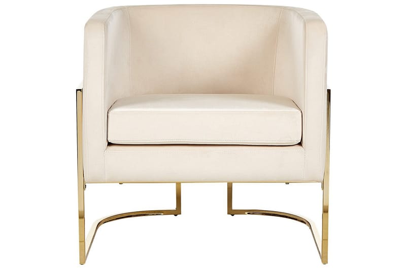 Lænestol Sirkka - Beige, guld - Møbler - Stole & lænestole - Lænestole