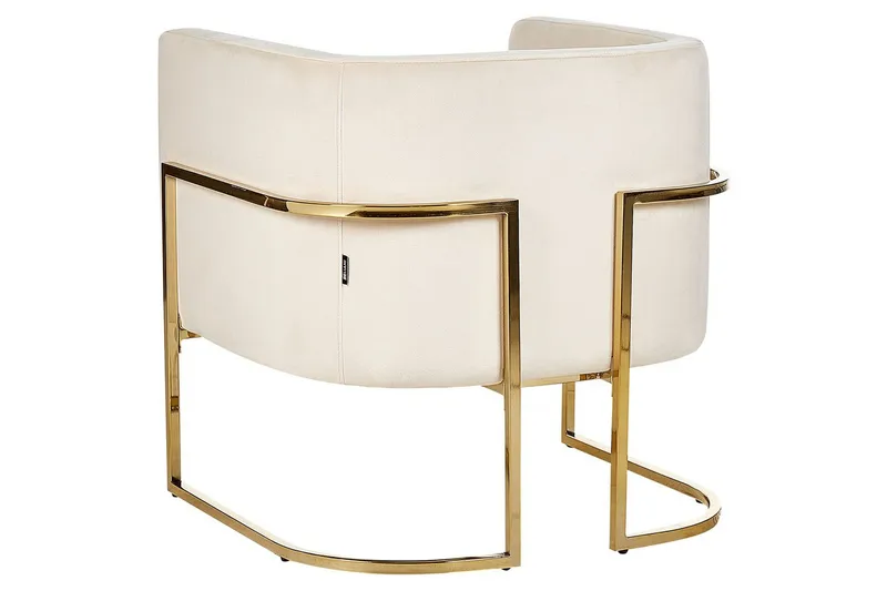 Lænestol Sirkka - Beige, guld - Møbler - Stole & lænestole - Lænestole