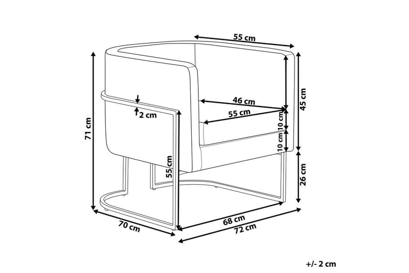 Lænestol Sirkka - Sort, guld - Møbler - Stole & lænestole - Lænestole