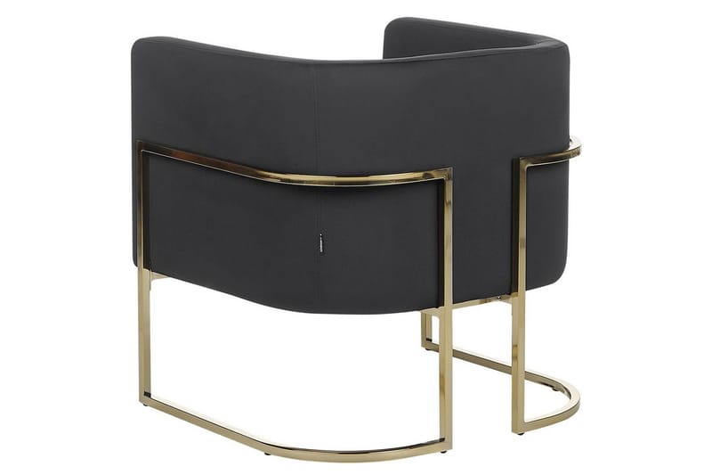 Lænestol Sirkka - Sort, guld - Møbler - Stole & lænestole - Lænestole