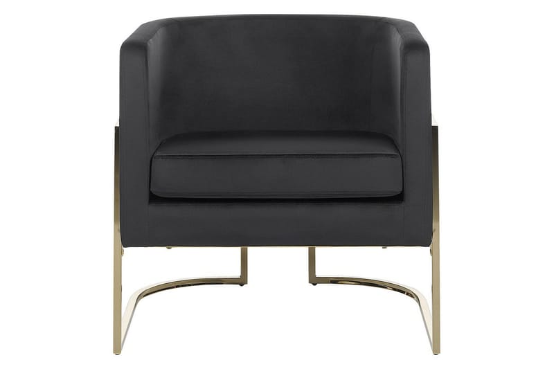 Lænestol Sirkka - Sort, guld - Møbler - Stole & lænestole - Lænestole