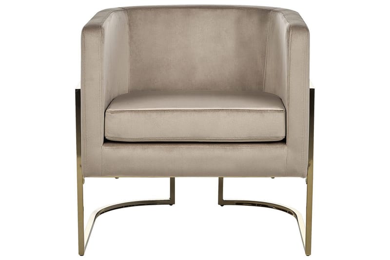 Lænestol Sirkka - Taupe, guld - Møbler - Stole & lænestole - Lænestole