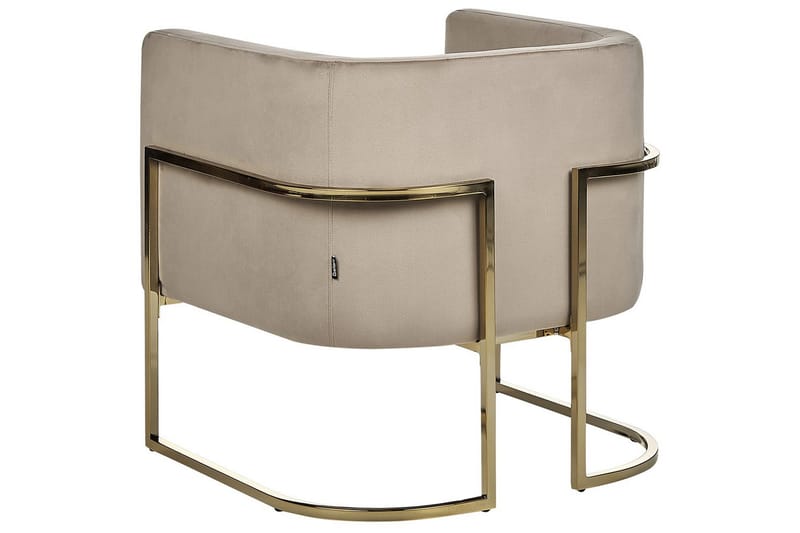 Lænestol Sirkka - Taupe, guld - Møbler - Stole & lænestole - Lænestole